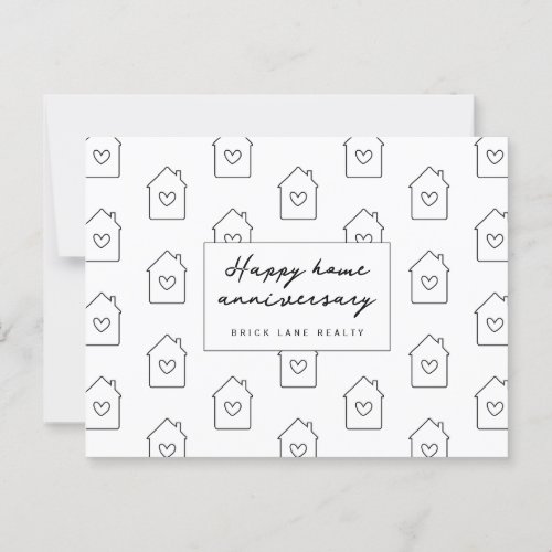 Happy Home Anniversary Realty Postcard