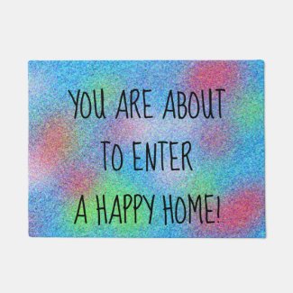 Cheerful Colorful Design Doormat