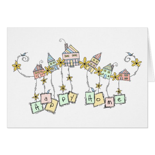 Happy Home Doodles, Housewarming Card | Zazzle.com