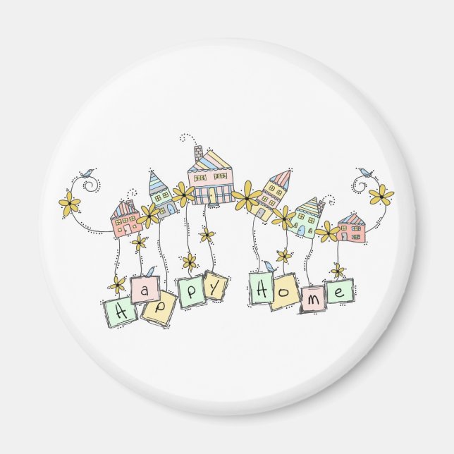Happy Home Doodles Magnet (Front)