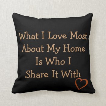 Happy Home Pillow by PersonalCustom at Zazzle