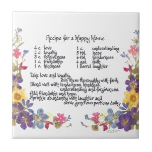 Happy Home Recipe Ceramic Tile