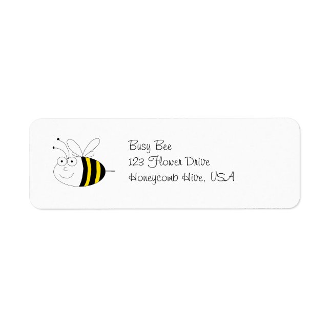 Happy Honeybee address labels (Front)