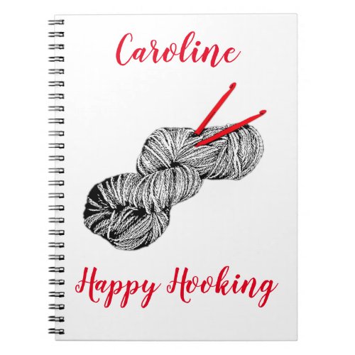 Happy Hooking personalised crochet Notebook