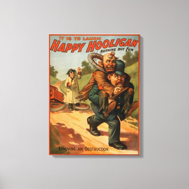 Happy Hooligan "It is to Laugh" Theatre Poster Canvas Print (Front)