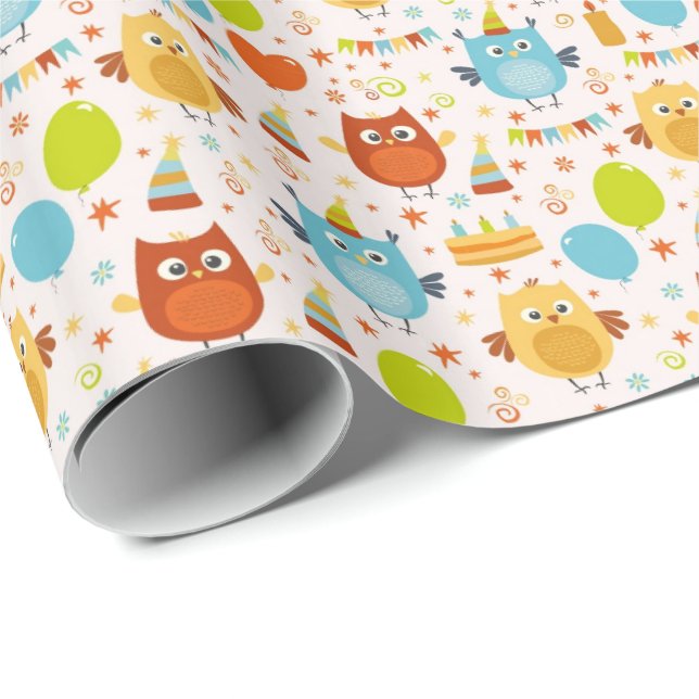 Happy Hoot Birthday Wrapping Paper (Roll Corner)