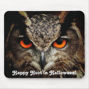 Happy Hoot'in Owl Mouse Pad