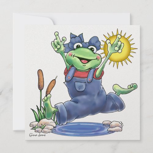 Happy Hoppin Frog Invitation by SRF