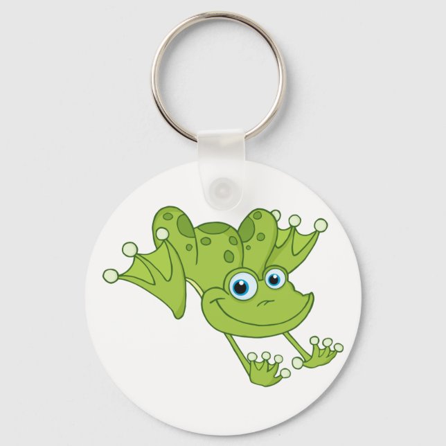 Happy Hopping Frog Keychain (Front)