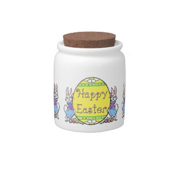 Happy Hoppy Easter Candy Jar by KitchenShoppe at Zazzle