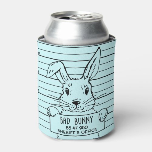 Happy Hoppy Easter Cute Funny Bunny Can Cooler