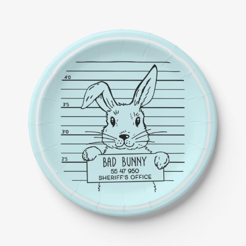 Happy Hoppy Easter Cute Funny Bunny Paper Plates