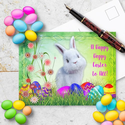 Happy Hoppy Easter Greeting  Postcard