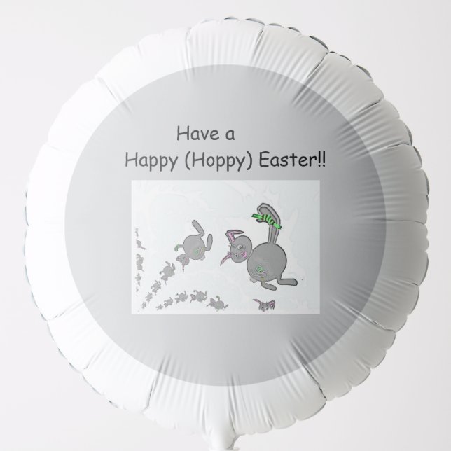 Happy (Hoppy) Easter Helium Balloon (Front)