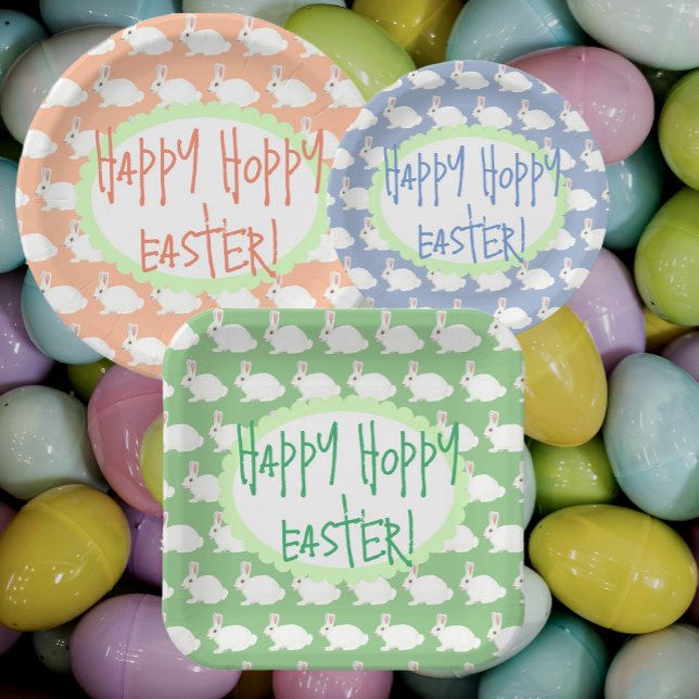 Happy Hoppy Easter  Paper Plates (Creator Uploaded)