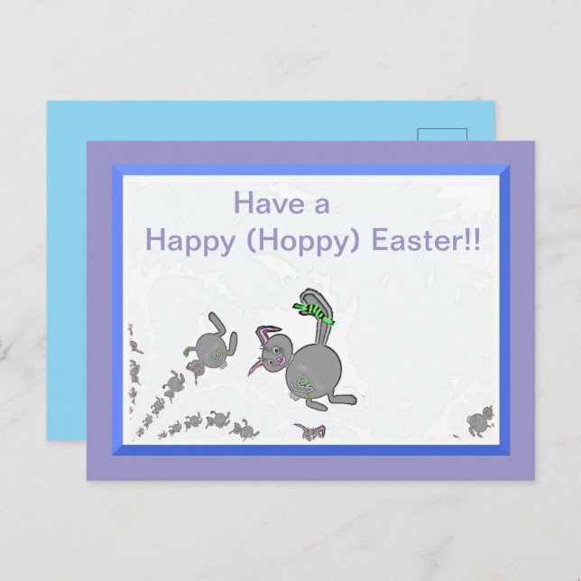 Happy (Hoppy) Easter Postcard (Front/Back)