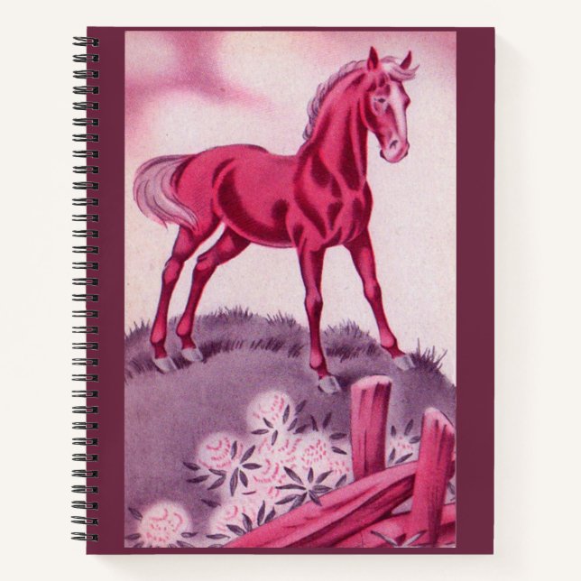 happy horse in pink notebook (Front)