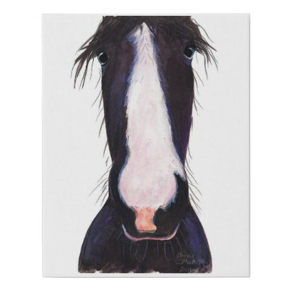 Happy Horse &#39; JeFF &#39; by Shirley MacArthur Faux Canvas Print
