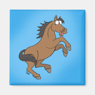 Happy Horse Magnet - Blue