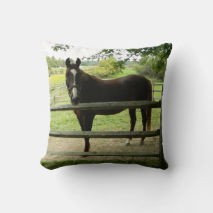 Happy Horse Throw Pillow