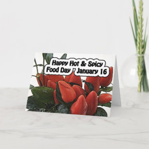 Happy Hot & Spicy Food Day Card January 16