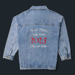 Happy Hour 2024 Bachelor Bachelorette Retirement Denim Jacket<br><div class="desc">Primalaska Apparel.</div>