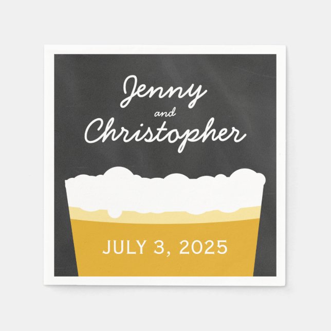 Happy Hour Brewery Craft Beer Party Napkins (Front)