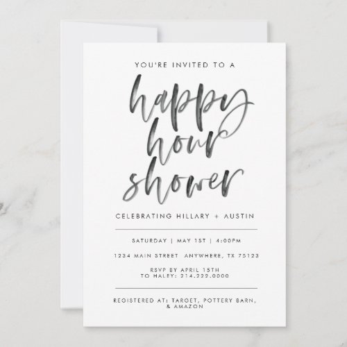 HAPPY HOUR BRIDAL SHOWER INVITATION