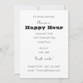 Happy Hour Cocktail Party Invitation (Back)