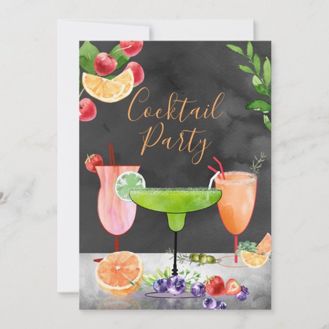 Happy Hour Cocktail Party Invitation (Front)
