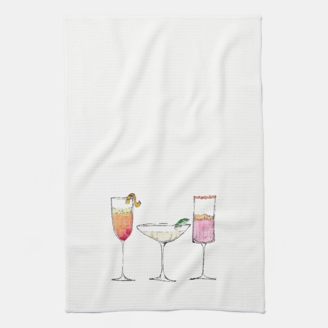 Happy Hour Dish Towel (Vertical)