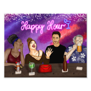 Happy Hour   Diversity Artwork Photo Print