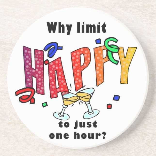 Happy Hour Drink Coaster (Front)