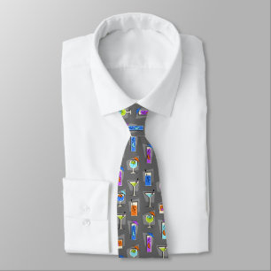Happy Hour Fifties Cocktail Gray Tie