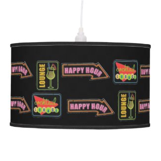 Happy Hour Hot Pink Cocktail Drink Party Sign