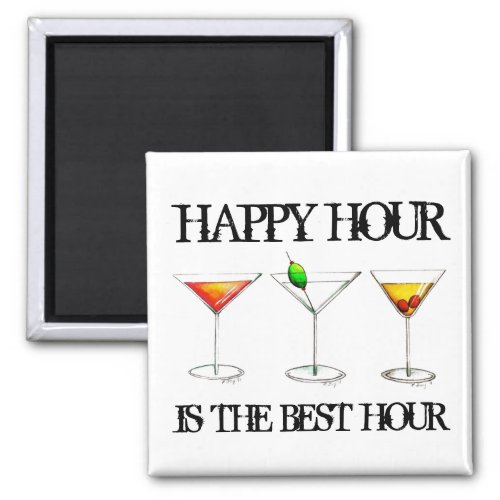 Happy Hour is the Best Hour Mixed Drink Cocktails Magnet