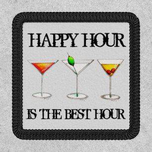 Happy Hour is the Best Hour Mixed Drink Cocktails Patch