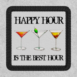 Happy Hour is the Best Hour Mixed Drink Cocktails Patch