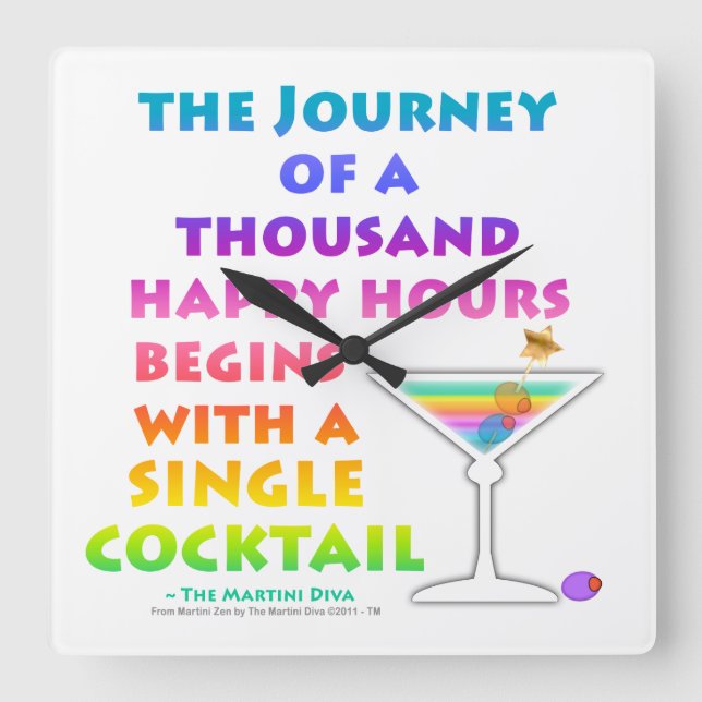 HAPPY HOUR JOURNEY WALL CLOCK (Front)