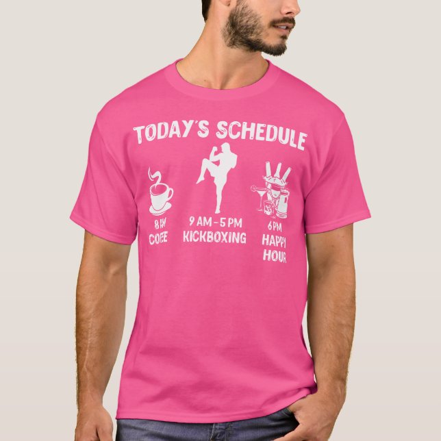 Happy Hour Kickboxing Funny Kickboxing T-Shirt (Front)