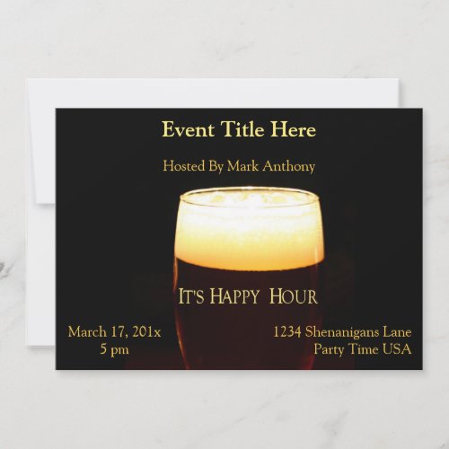 Happy Hour Lager Invitation