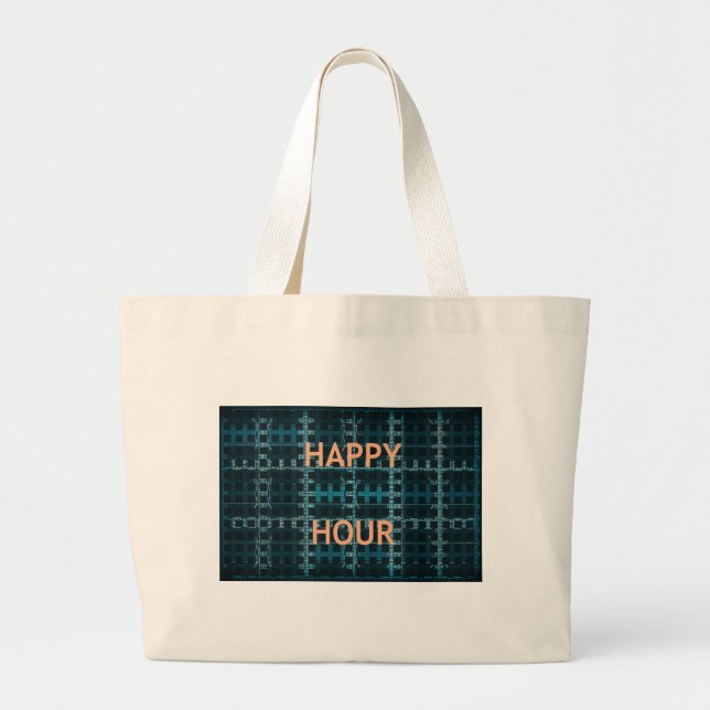 Happy Hour Large Tote Bag (Front)