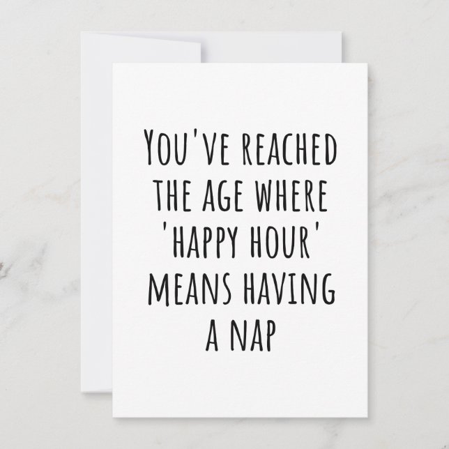 “Happy Hour” Means Nap Time – Funny Retirement Thank You Card (Front)