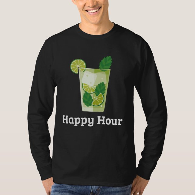 Happy Hour Mojito  Cocktail Drinking Cinco de Mayo T-Shirt (Front)