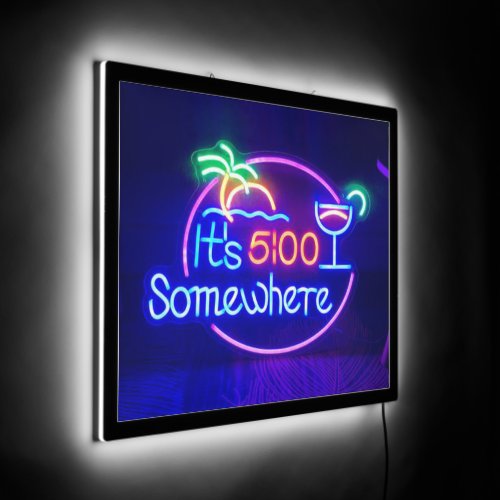 Happy Hour Neon Signs Style Text