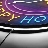 Happy Hour Neon Signs Style Text Beer Stain (Edge)