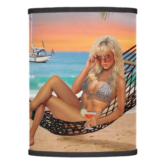 Happy Hour on the Beach Lamp Shade (Front)