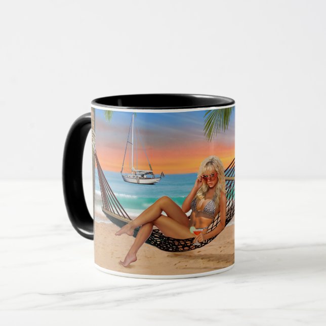 Happy Hour on the Beach Mug (Front Left)