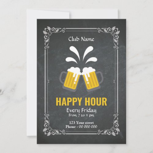 Happy Hour Party Flyer Template