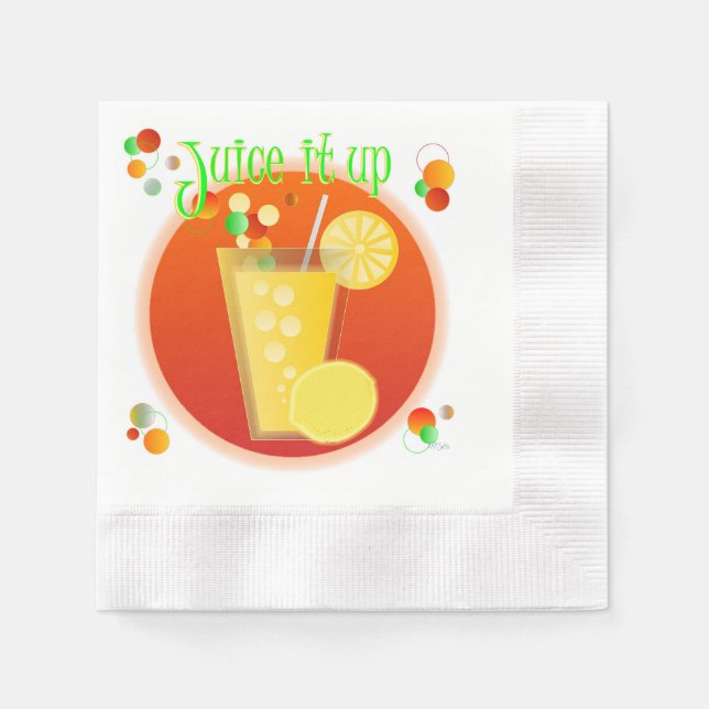 Happy Hour Party Paper Napkins (Front)